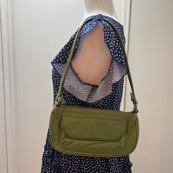 WILSON LEATHER VINTAGE GREEN HAND BAG - Picture 12 of 14